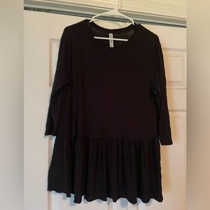 Black peplum top